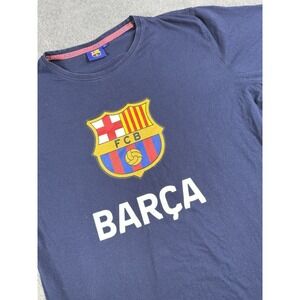 FC Barcelona T‎ Shirt Adult XL Blue Football FCB Mens